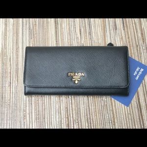 Prada Saffiano Continental Wallet